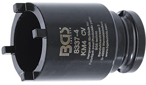 OC-PRO Douille à choc à ergots extérieurs pour écrous à encoches KM4 (DIN 981) - One Size - Acier chrome-vanadium - Carrés externes - Utilisation à chocs ou manuelle