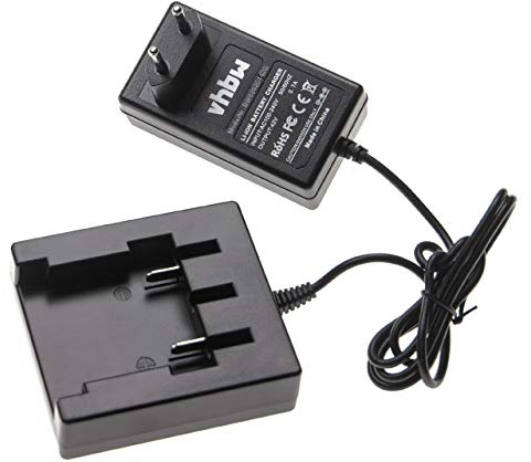 vhbw caricabatterie compatibile con Greenworks GD40TCSK2, GD40TCSK4, GDC40, GDC40K2, GDC40K4, G-MAX 40V batterie Li-Ion di attrezzi