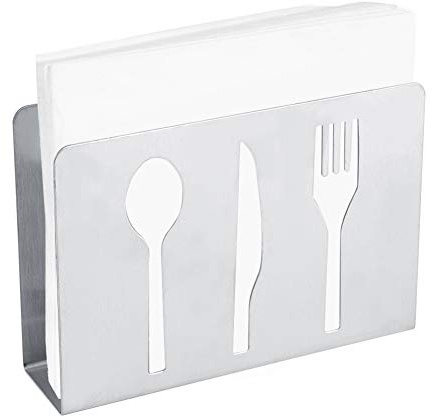 Tyenaza Serviettenhalter Vintage Serviettenspender Edelstahl, Edelstahl Serviettenständer Freistehender Papierserviettenhalter für Küchenarbeitsplatten Esstisch
