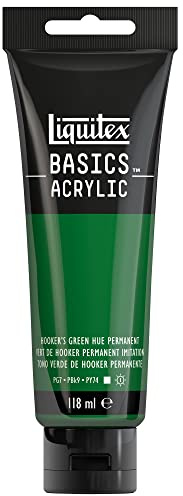 LIQUITEX Basics Acrylic Paint, Hooker's Green Permament Hue, 118 ml Tube