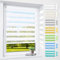 smartdemo Rollo Abdeckung für Tag und Nacht, Fensterbehang, ohne Bohren, einfache Montage, doppelter Stoff, Sichtschutz für Fenster oder Tür, Weiß, 45 x 150 cm