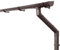 INEFA Dachrinnen Set Gartenhaus, Carport, Terrasse, NW100 / 100mm halbrund 3m Dunkelbraun 1 Dachseite, Regenrinne PVC für Pultdach, Made in Germany