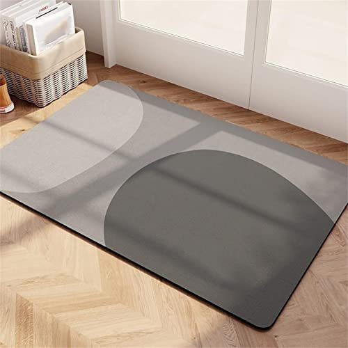 Badezimmerteppich, Badematte Rutschfest, 80x120cm Bad Teppich LäUfer, Duschmatte, Badteppich Badvorleger Rutschfest Waschbar, Antirutschmatte Dusche, Teppich Badezimmer, Bathroom Bath Mat, Rund
