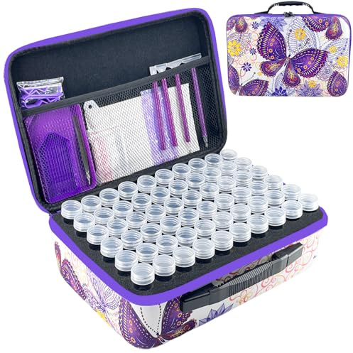 LIRUNQIU Diamond Painting Zubehör Boxen, 120 Stück Diamant Painting Aufbewahrungsbox Kits für Diamond Painting Bilder Samen Schmuck Strass Perlen DIY Handwerk