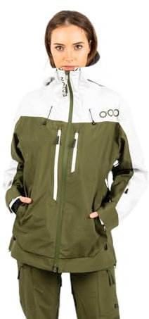 ECOON ECOEXPLORER Skijacke Damen Grün/Weiß, Grün / Weiß, 36