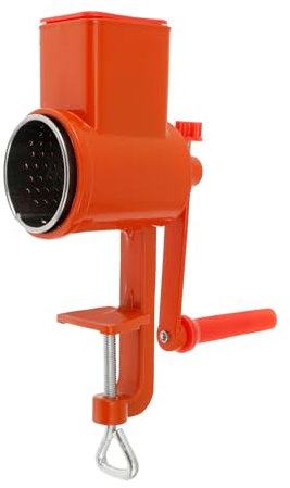 Rustproof Aluminum Hand Crank Grain Mill - Multifunctional Manual Food Grinder with Handle for Wheat, Corn, Nuts and Spices