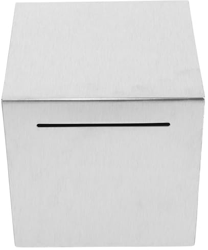 LALAFINA Stainless Steel Money Saving Box Unbreakable and for Adults Must Break to Open Design for Budgeting and Savings Goals