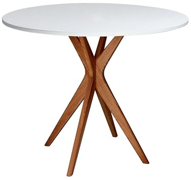 RAGABA JUBI Runder Esstisch 90cm Eiche Weiss