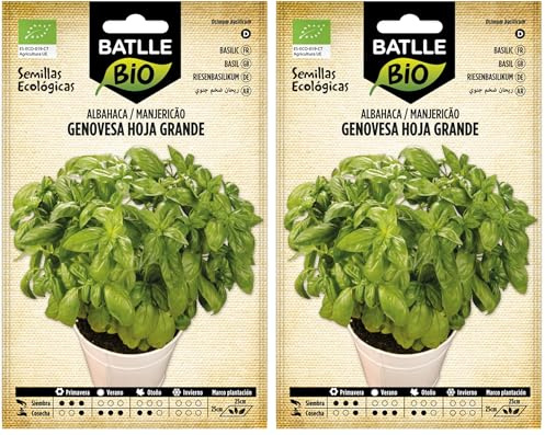Semillas Batlle Albahaca Genovesa hoja grande – ECO (Paquete de 2)