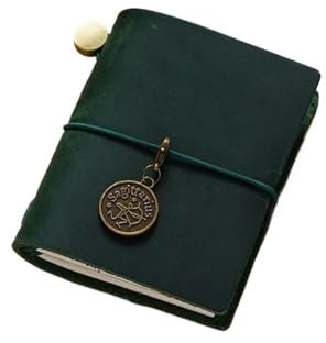SHBHWS Softcover-NotizbüCher 2 stücke Mini Retro Stil Tasche Typ Notebook Reisenden Tagebuch Leder Soft Cover Schriftlich Buch Tragbare Notizblock Büro Buchhaltung NotizbüCher A5 Softcover(Green)