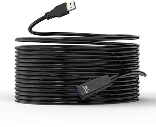 Flexible USB3.0 Extender Cable Data Cord USB3.0 Male Female Connector with Signal Booster Anti-interference Construction