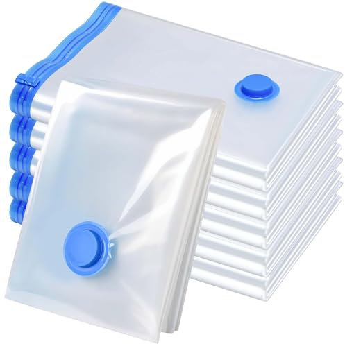 Ezkamfort Vacuum Storage Bags Jumbo 6 Packs Extra Large(100x130 cm)-Strong Space Saver Compression Bags XXL Vacuum Pack Bags for Duvet, Quiltsm, Comforters, Bedding, Pillows-Save 80% Space