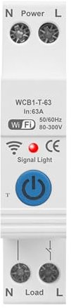 KTMBOHU Interruttore di Comando a Distanza Senza Fili Interruttore WiFi Intelligente AC80-300V 63A Tramite App Interruttore di Protezione Interruttore di disconnessione