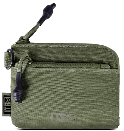 1TG Tactical Monedero con Compartimento para Monedas, Cartera Minimalista de Cordura 500D, Monedero para Cambio, Portatarjetas de identificación, Bolsa de Dinero, Bolsa táctica con Cremallera YKK