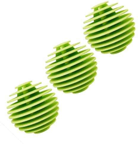 Tumble Dryer Balls 3 Pc Green Laundry Balls for Tumble Dryer Reusable Tumble Dryer Tumble Dryer Ball Silicone Laundry Balls Clothes Will Come Out Soft Fluffy Fewer Wrinkles and Less Static Cling