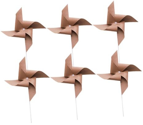 BESTonZON 6stücke Wald Stil Handheld Windrad Aus Papier DIY Windmühle Für Garten Dekorative Requisite Fotografie-zubehör Bastel-windrad Für Geburtstagsparty-Dekoration