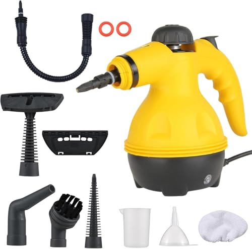 Steam Cleaners Portable Hand Held Steam Cleaner Handheld Steam Cleaner, Comes with 9-Piece Accessories for Multi-Surface Stain Removal, Perfect for Stain Removal, Car, Sofa, Floor, Bathroom, Window