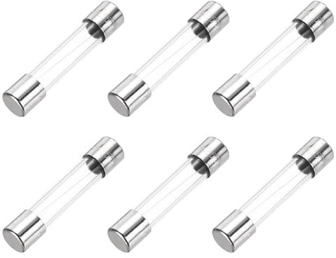 sourcing map Fusibile ritardato in vetro, da 2,5 A, 250 V, 6 x 30 mm, omologato UL, per elettrodomestici, 6 pezzi