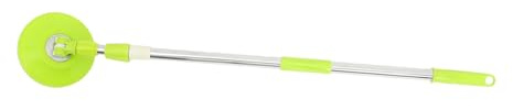 Manche de Balai Rotatif en Acier Inoxydable Vert, Tube Télescopique | Pièce de Rechange pour Tête Ronde, Accessoires Compatibles Serpillière et Balai à Franges