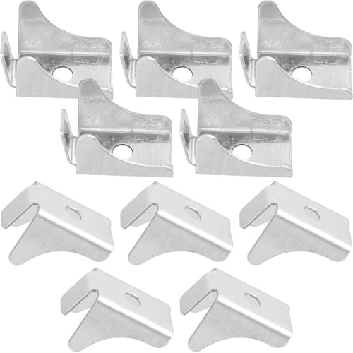 Hohopeti Clip per Mensole in Acciaio Argento 10 Pezzi per Armadietti e Mobili, Facile da Installare, Struttura Semplice e Resistente, Supporto per Scaffali in Cucina e Ufficio