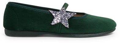 Pisamonas Bailarinas con Estrella Glitter Y Tira Elástica Talla 22 Color Verde