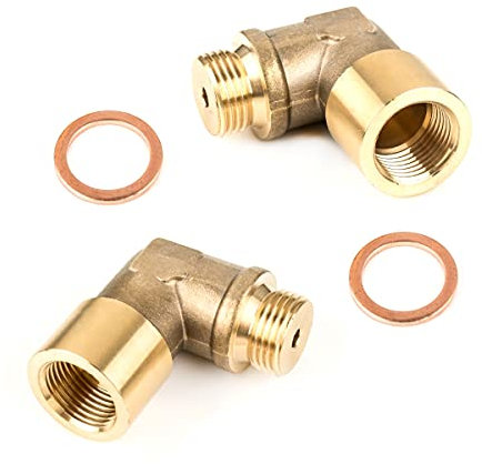 LST 2x Messing Lambdasonde Adapter Lambda Katalysator Verlängerung Dichtring