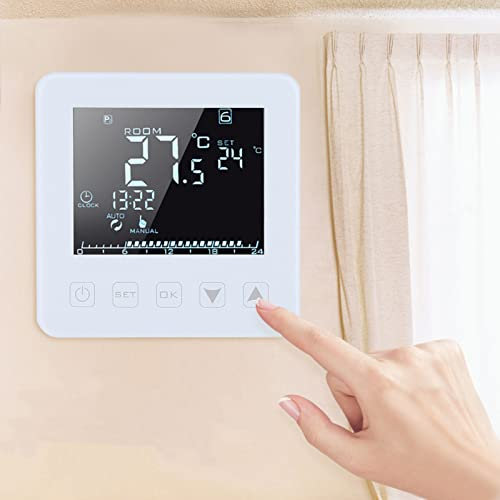 Smart Thermostat für zu Hause, LCD-Bildschirm Programmierbarer WiFi-Thermostat, Elektrischer Digitaler Thermostat