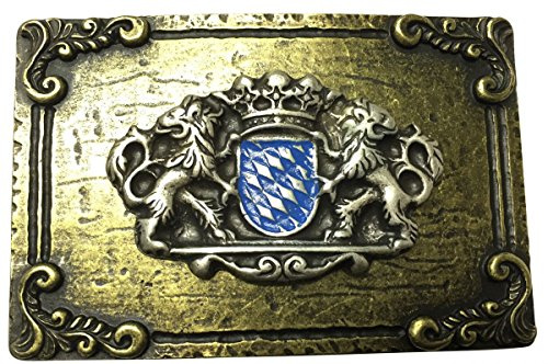 BELTINGER Gürtelschnalle Bayerisches Wappen 4,0 cm | Buckle Wechselschließe Gürtelschließe 40mm Massiv | Für die Tracht