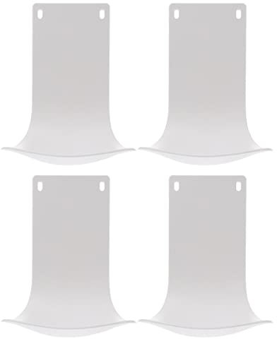 Cabilock 4PCS Wall Mount Soap Dispenser Drip Tray, Abs Plastic Drip Catcher for Bathroom and Kitchen, Easy to Install and Clean, Prevents Messy Floors and Countertops, White