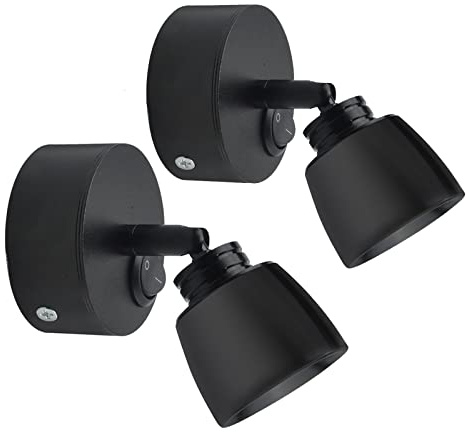 Luxvista 12 Volt RV Reading Lamp Spotlight, 3W Wall Mount RV Lights Interior Fixtures with Switch for Bedside Lamp of Boat Camper Truck Trailer Caravan 5th Wheel Vehicles-Daylight 6000K (2-Pack)