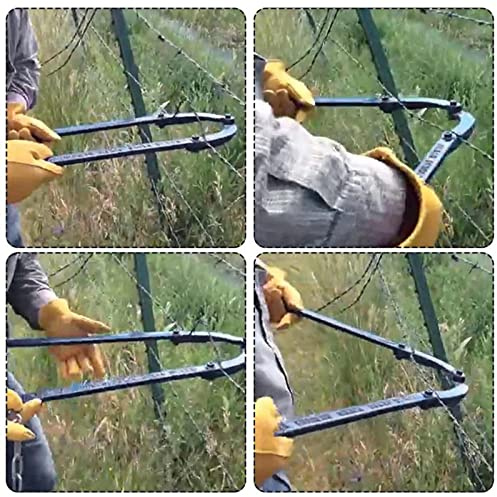 ELSHY Texas Fence Fixer,Fence Repair Tool, Iron Garden Fence Fixer Repair Tool Professional Strong Corrosion Resistance Anti Rust Barbed Wire Stretcher Tool, for Garden Fence-Deep Green||One Size