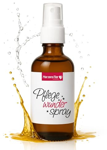 HERZENSTIER Pflegewunderspray 100 ml für Hunde, Katzen & Pferde für natürliche Hautpflege bei Wund- & Scheuerstellen, Ideal für Narben & empflindliche Haut