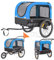 CXWXC Fahrradanhänger für Hunde 2 in 1 Fahrradanhänger & Jogger hundewagen mit Stoßdämpfer, Hundeanhänger Maximale Belastbarkeit 40KG/88LBS (Blau)