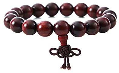 Eigso 10MM-12MM natürliche Holzperlen Stretch Armbänder für Männer Frauen buddhistische hölzerne Perlen Armbänder für Frau Mann