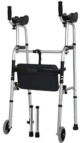 Gehgestell für Senioren, zusammenklappbar, verstellbar, tragbar, kompakte medizinische Gehhilfe für ältere Menschen mit Behinderung, platzsparender Rollator, langlebige Gehhilfe small gift
