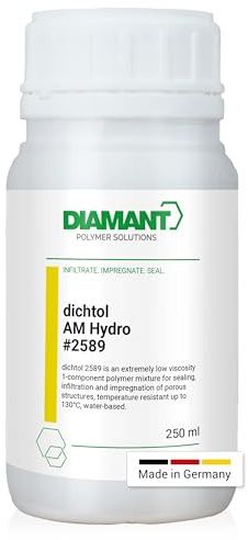 DIAMANT dichtol AM Hydro 250 ml, sigillante a base d'acqua per stampa 3D, gas e impermeabile, senza solventi, per parti di stampa PLA, ABS, FDM e SLS, impregnazione additiva