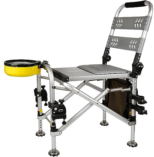 ZUMAHA Outdoor-Stuhl Klappbarer Campingstuhl mit Rahmen aus Aluminiumlegierung, Strandstuhl mit abnehmbarem Kissen, Angelstuhl mit hoher Rückenlehne Dauerhaft