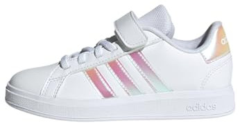 Adidas Unisex Kinder Grand Court 2.0 Shoes Children, Cloud White/Iridescent/Cloud White, 31 EU