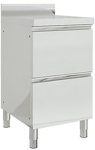 Homgoday Mobiletti da Cucina Commerciale 2 pz in Aiaio Inox, Mobili per Casa Interno Esterno Soggiorno Camera da Letto r