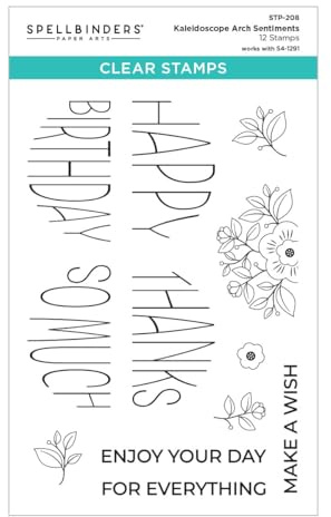 Spellbinders Kaleidoscope Arch Sentiments Clear Stamp Set