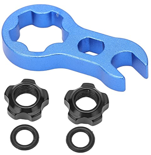 Buachois Dado Valvola Bici,Dadi Valvola Camera D'aria Bicicletta,Dado Valvola Valvola Pneumatico Bici,Kit Chiavi Dadi Valvola Francese Pneumatico Vuoto in Lega di Alluminio per Bicicletta da Strada