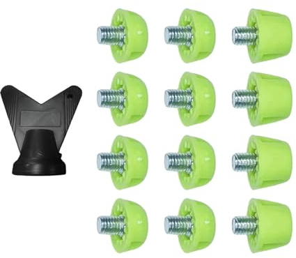 12 tacchetti di ricambio per scarpe da rugby, tacchetti per scarpe da calcio, accessori per scarpe da allenamento, Verde