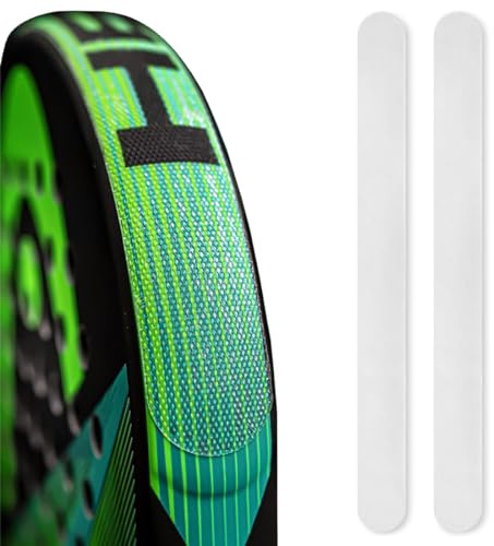 OUDQFCJ 2 pcs Protector de Pala de Pádel Transparente y Rugoso Cinta de Protección de Alto Impacto Ligero y Fácil de Instalar para Máxima Durabilidad