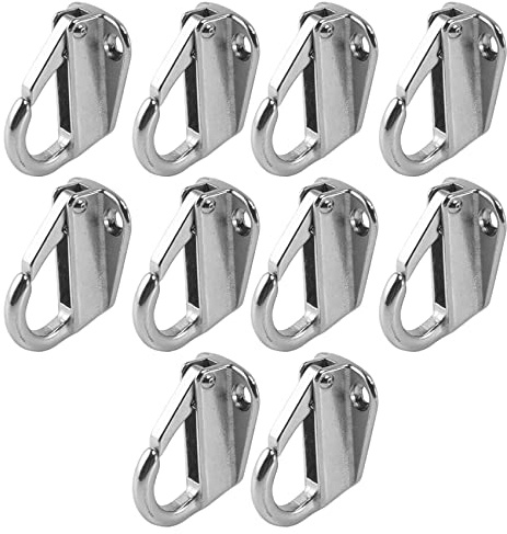 VENOAL Marine-Bootshaken, Edelstahl, Federverschluss, Abwehrhaken, Aufhänger, 10 Stück