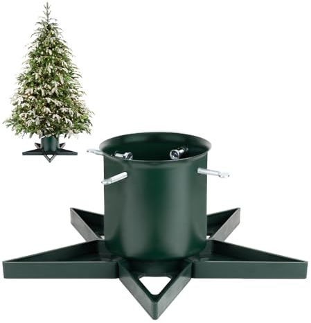 Christmas Tree Stand for 6ft Real Tree Green Christmas Tree Holder for Holiday Home Party Christmas Tree Decorations Fits Up to 4.7 Live Xmas Tree Trunks