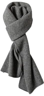 Herren-Wollschal, leicht, Kaschmirschal, lang, warm, Wickelschals für Damen, grau, One size