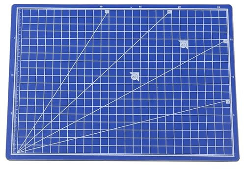 Schneidematte, selbstheilende Nähmatte, doppelseitiges Schneidebrett für Stoff, Leder, Modellieren, Hobby, blau