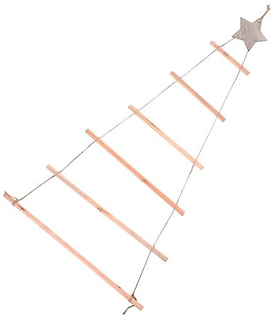 HOLIDYOYO Hängender Holz Weihnachtsbaum Wanddeko Mit Zweig Leiter Für Dekoration Festliche Atmosphäre Für Feiertage Geburtstagsfeiern Und Weihnachten