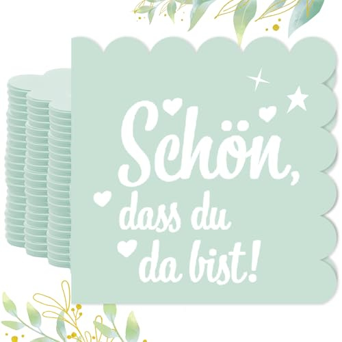 Nexum Servietten Deko Set 33x33cm für Einschulung Schulanfang Junge Mädchen Party Zubehör und Oktoberfest Bayrische Deko mit O'zapft is Prost Girlande aus Wabengewebe Bierfest (Grün)