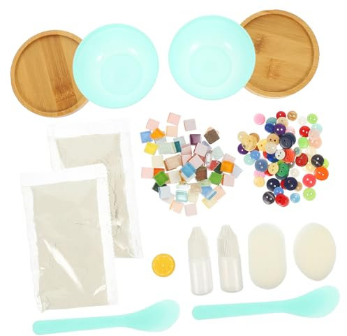 Housoutil 2 Set sottobicchiere a Mosaico per Ciotola Bocce scodelle Base del sottobicchiere Scodella mestiere di sottobicchieri Fai da Te sottobicchiere Domestico Punteggi